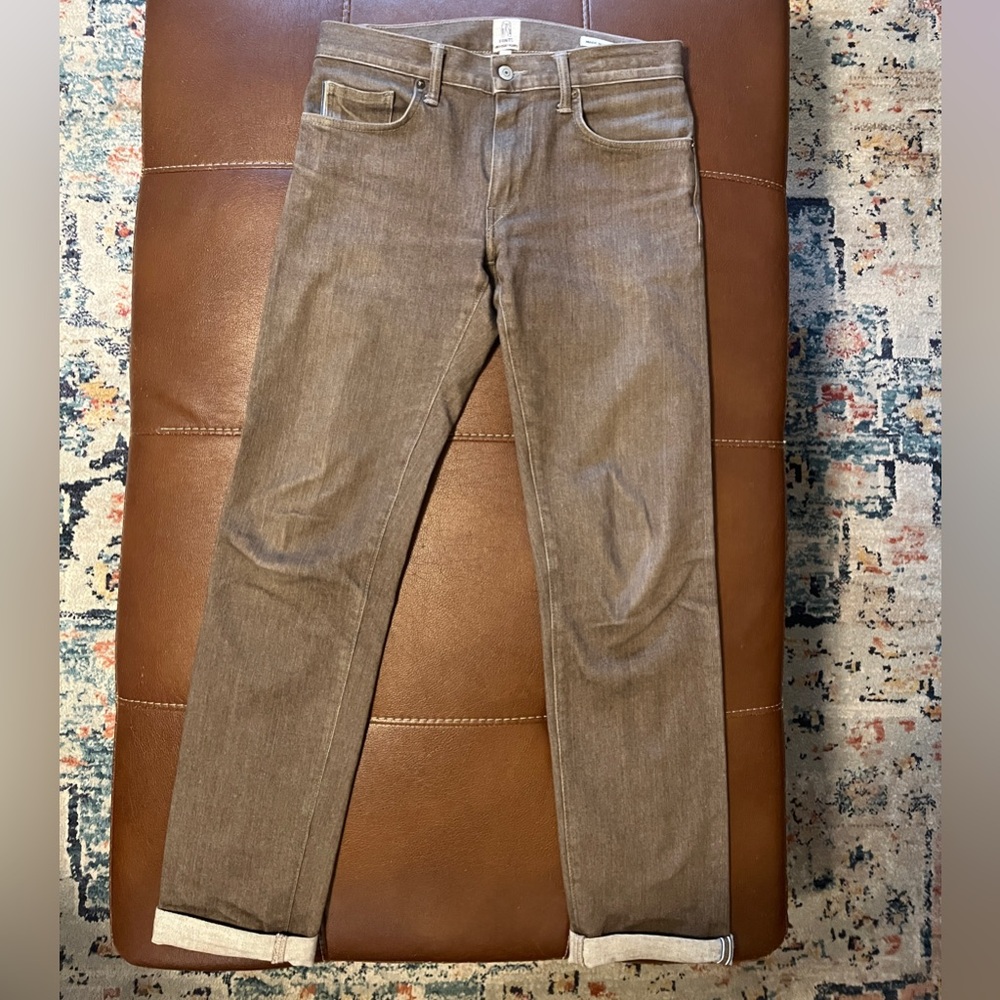 Men's Straight Fit Jeans - Brown